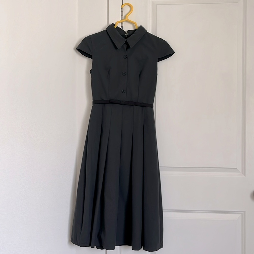Designed pleated dress